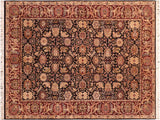 Agra Pak Persian Ethelene Black/Red Wool Rug - 6'0'' x 9'2''