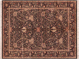 Ashad Pak Persian Edward Black/Green Wool Rug - 6'2'' x 9'0''