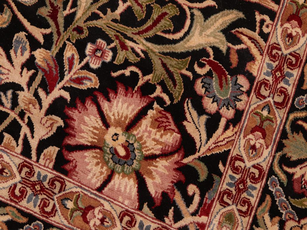 handmade Transitional Gulshan Black Red Hand Knotted RECTANGLE 100% WOOL area rug 6x9