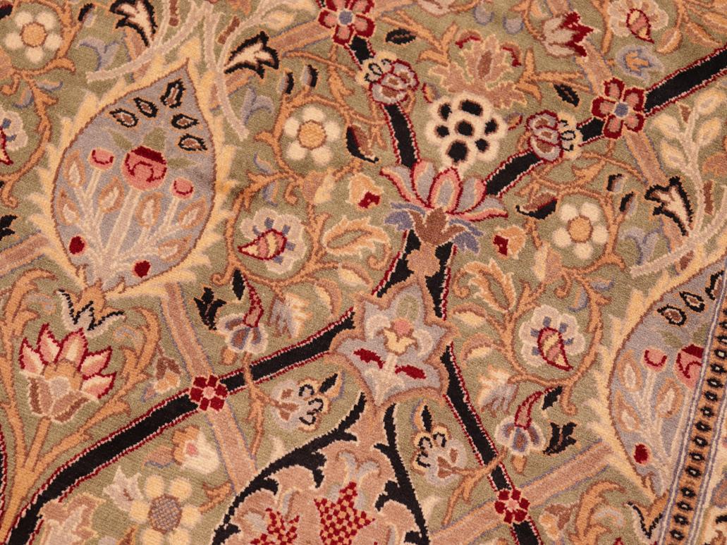 handmade Transitional Mujahid Green Red Hand Knotted RECTANGLE 100% WOOL area rug 6x9