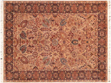 Tabriz Pak Persian Towanda Taupe/Blue Wool Rug - 6'1'' x 9'1''