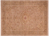 handmade Traditional Kasbeen Taupe Green Hand Knotted RECTANGLE 100% WOOL area rug 6x9