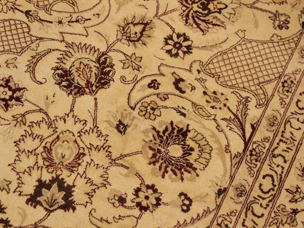 handmade Transitional Agra Beige Red Hand Knotted RECTANGLE 100% WOOL area rug 9x12