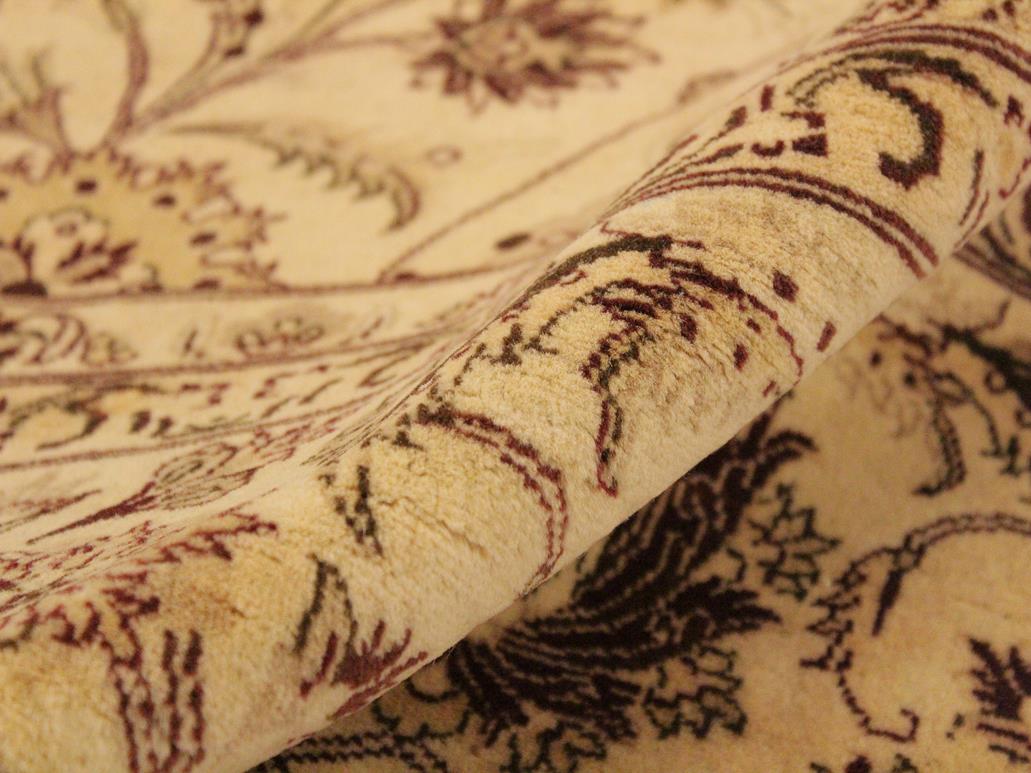 handmade Transitional Agra Beige Red Hand Knotted RECTANGLE 100% WOOL area rug 9x12