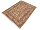 handmade Transitional Antique Beige Brown Hand Knotted RECTANGLE 100% WOOL area rug 9x9