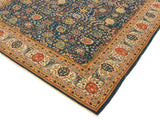 handmade Traditional Design Teal Ivory Hand Knotted RECTANGLE 100% WOOL area rug 8x10