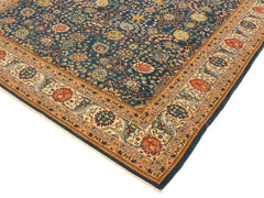 handmade Traditional Design Teal Ivory Hand Knotted RECTANGLE 100% WOOL area rug 8x10
