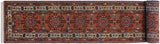handmade Geometric Bokhara Rust Ivory Hand Knotted RUNNER 100% WOOL area rug 3x13