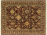 Tabriz Pak Persian Gema Red/Gold Wool Rug - 4'1'' x 6'1''