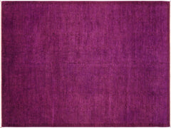 A04525, 911"x13 4",Over Dyed                     ,10x14,Purple,PURPLE,Hand-knotted                  ,Pakistan   ,100% Wool  ,Rectangle  ,652671164439