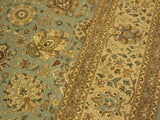 handmade Traditional Veg Dye Lt. Blue Lt. Tan Hand Knotted RECTANGLE 100% WOOL area rug 9x12
