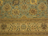 handmade Traditional Veg Dye Lt. Blue Lt. Tan Hand Knotted RECTANGLE 100% WOOL area rug 9x12