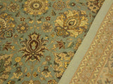 handmade Traditional Veg Dye Lt. Blue Lt. Tan Hand Knotted RECTANGLE 100% WOOL area rug 9x12