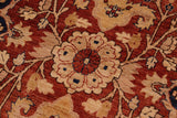 handmade Traditional Kafkaz Chobi Ziegler Rust Blue Hand Knotted RECTANGLE 100% WOOL area rug 10 x 14