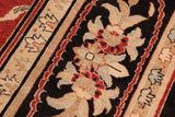handmade Transitional Kafkaz Chobi Ziegler Red Black Hand Knotted RECTANGLE 100% WOOL area rug 10 x 14