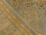 handmade Traditional Design Lt. Blue Gold Hand Knotted RECTANGLE 100% WOOL area rug 6x7