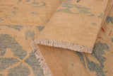 handmade Traditional Kafkaz Chobi Ziegler Tan Blue Hand Knotted RECTANGLE 100% WOOL area rug 10 x 14