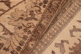 handmade Traditional Kafkaz Chobi Ziegler Beige Tan Hand Knotted RECTANGLE 100% WOOL area rug 6 x 9