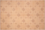 handmade Transitional Kafkaz Chobi Ziegler Beige Tan Hand Knotted RECTANGLE 100% WOOL area rug 6 x 9