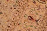 handmade Traditional Kafkaz Chobi Ziegler Gray Gold Hand Knotted RECTANGLE 100% WOOL area rug 6 x 9