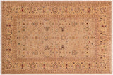Bohemien Ziegler Rivka Gray Gold Hand-Knotted Wool Rug - 5'10'' x 8'9''