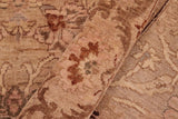 handmade Traditional Kafkaz Chobi Ziegler Tan Gray Hand Knotted RECTANGLE 100% WOOL area rug 6 x 9