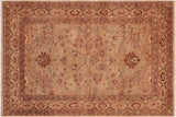handmade Traditional Kafkaz Chobi Ziegler Tan Gray Hand Knotted RECTANGLE 100% WOOL area rug 6 x 9