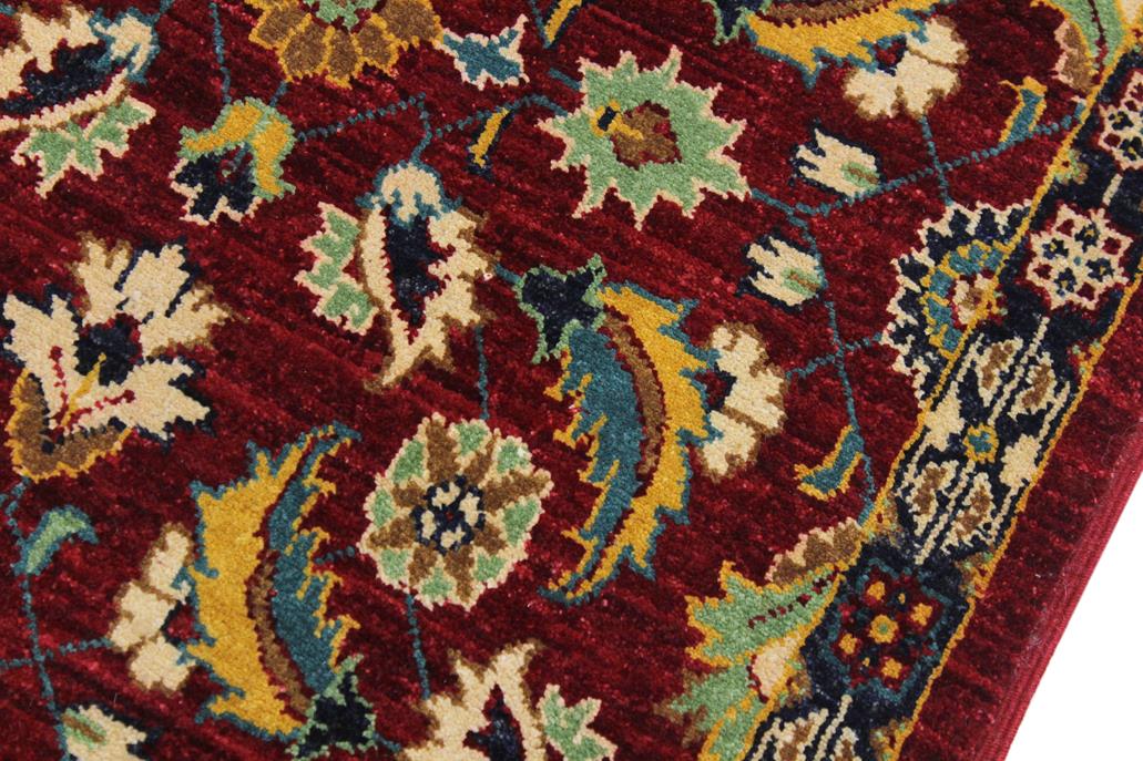 handmade Traditional Kafkaz Red Blue Hand Knotted RUNNER 100% WOOL area rug 3 x 10