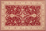 Boho Chic Ziegler Alvin Red Beige Hand-Knotted Wool Rug - 6'2'' x 9'2''