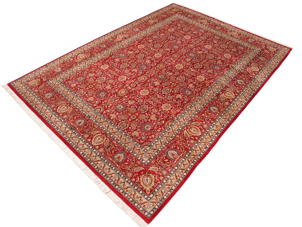 handmade Traditional New Asif Red Green Hand Knotted RECTANGLE 100% WOOL area rug 10x14