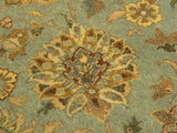 handmade Transitional Design Lt. Blue Tan Hand Knotted RECTANGLE 100% WOOL area rug 10x14