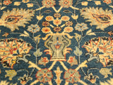 handmade Transitional Design Teal Ivory Hand Knotted RECTANGLE 100% WOOL area rug 4x6