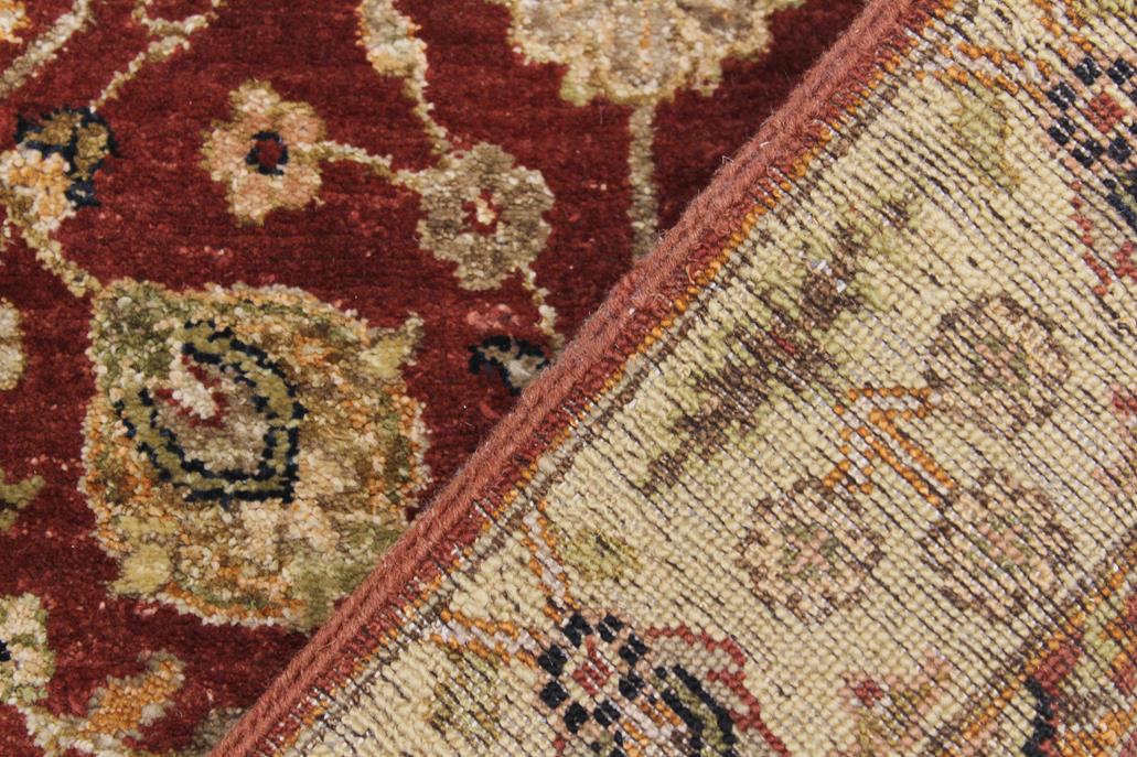 handmade Traditional Kirman Red Gold Hand Knotted RUNNER 100% WOOL area rug 3 x 12