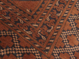 handmade Geometric Kargahi Rust Blue Hand Knotted RECTANGLE 100% WOOL area rug 7x10