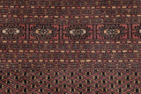 handmade Geometric Bokhara Peach Black Hand Knotted RECTANGLE 100% WOOL area rug 9' x 12'