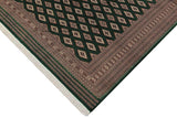 handmade Geometric Bokhara Green Taupe Hand Knotted RECTANGLE 100% WOOL area rug 9' x 12'