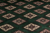 handmade Geometric Bokhara Green Taupe Hand Knotted RECTANGLE 100% WOOL area rug 9' x 12'