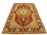 handmade Traditional Design Pink Rust Hand Knotted RECTANGLE 100% WOOL area rug 4x6