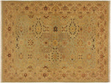 handmade Traditional Gulzar Lt. Blue Lt. Tan Hand Knotted RECTANGLE 100% WOOL area rug 4x6