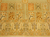 handmade Traditional Design Tan Gold Hand Knotted RECTANGLE 100% WOOL area rug 4x6