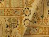 handmade Traditional Design Tan Gold Hand Knotted RECTANGLE 100% WOOL area rug 4x6