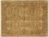 handmade Traditional Tabriz Tan Brown Hand Knotted RECTANGLE 100% WOOL area rug 4x7