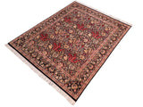 handmade Transitional Gulshan Black Red Hand Knotted RECTANGLE 100% WOOL area rug 8x10