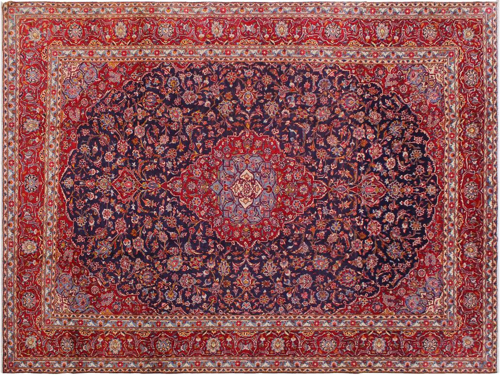 handmade Traditional Antique Blue Red Hand Knotted RECTANGLE 100% WOOL area rug 10x14