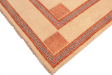 handmade Modern Kotan Beige Rust Hand Knotted Rectangel Hand Knotted 100% Vegetable Dyed wool area rug 6 x 8