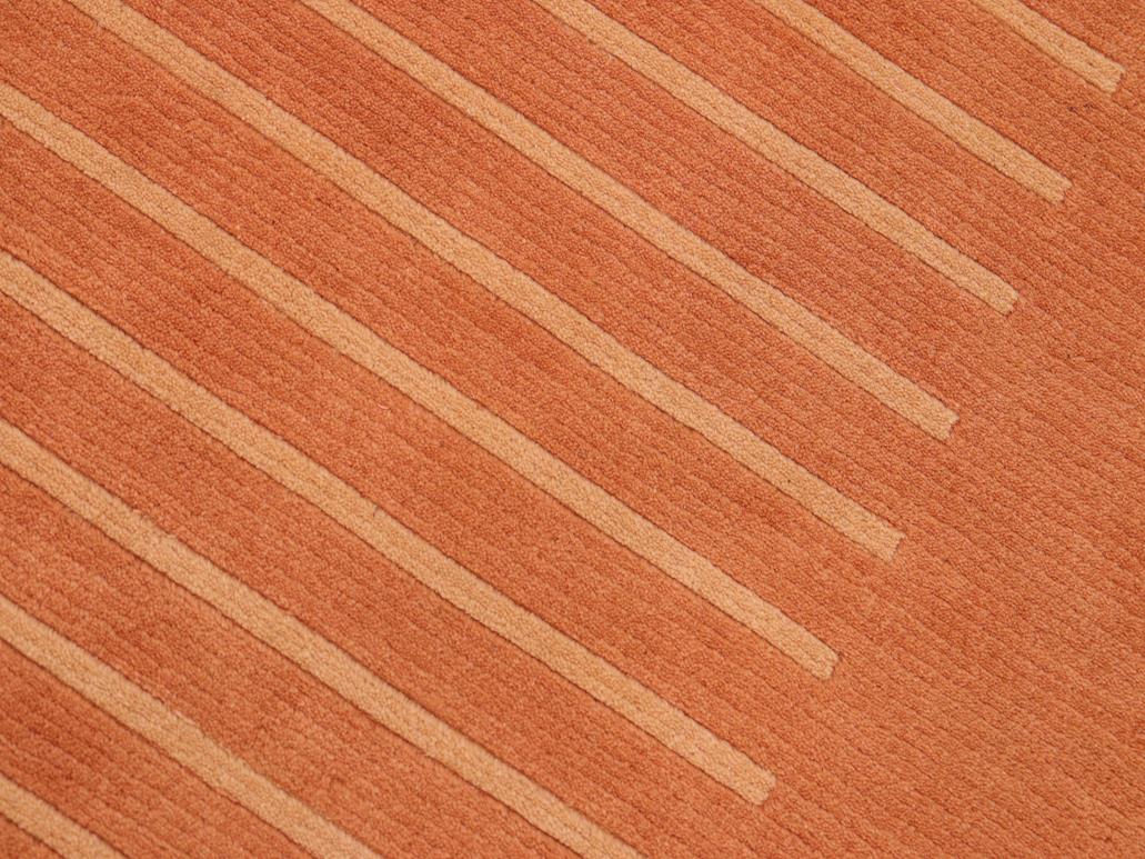 handmade Modern Art Deco Rust Tan Hand Knotted RECTANGLE 100% WOOL area rug 6x9