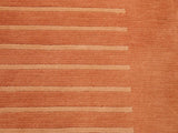 handmade Modern Art Deco Rust Tan Hand Knotted RECTANGLE 100% WOOL area rug 6x9
