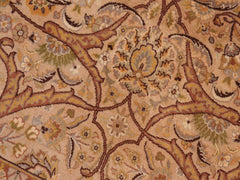 handmade Transitional Hajijellile Tan Brown Hand Knotted RECTANGLE 100% WOOL area rug 8x10