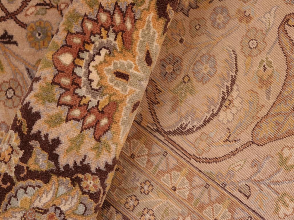 handmade Transitional Hajijellile Tan Brown Hand Knotted RECTANGLE 100% WOOL area rug 8x10