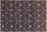 Classic Ziegler Nadene Blue Beige Hand-Knotted Wool Rug - 10'0'' x 14'6''